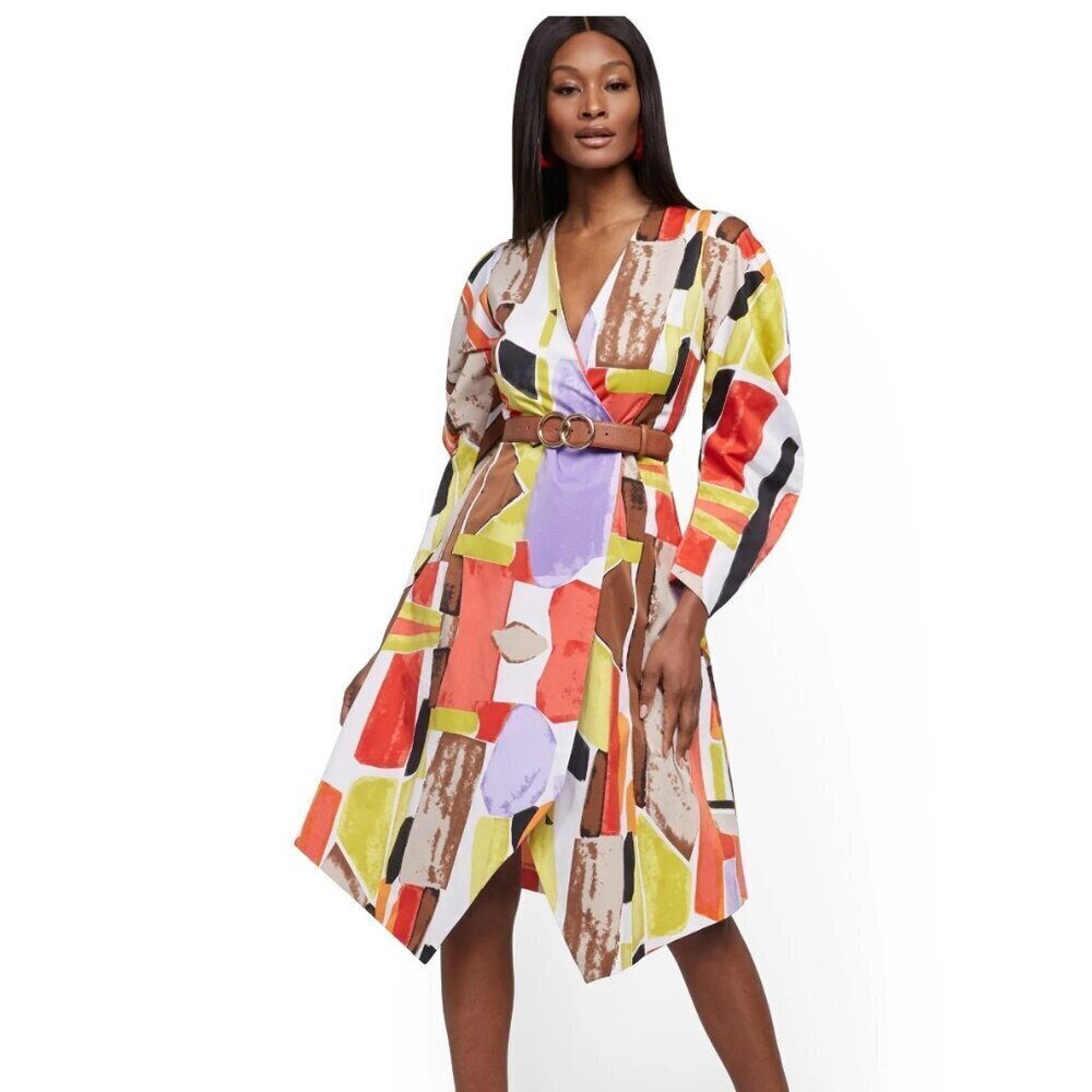 NY and Company Unique Art Teacher A line Midi Dramatic Dress XXL
